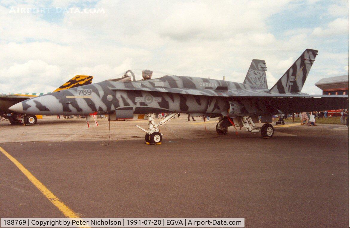 188769, 1986 McDonnell Douglas CF-188A Hornet C/N 0485/A400, CF-18A Hornet of 439 Squadron at the Tiger Meet of the 1981 Intnl Air Tattoo at RAF Fairford.