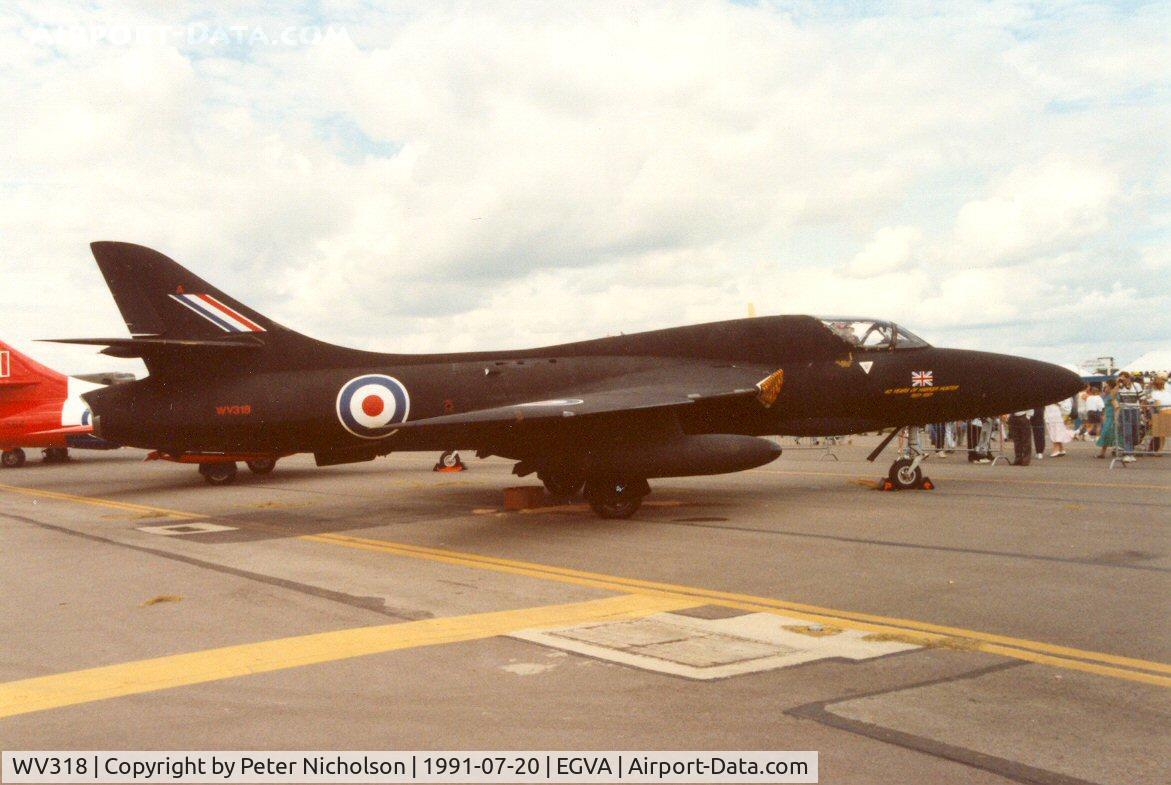 WV318, 1955 Hawker Hunter T.7B C/N 41H-670792, Hunter T.7B of 237 Operational Conversion Unit at the 1991 Intnl Air Tattoo at RAF Fairford.