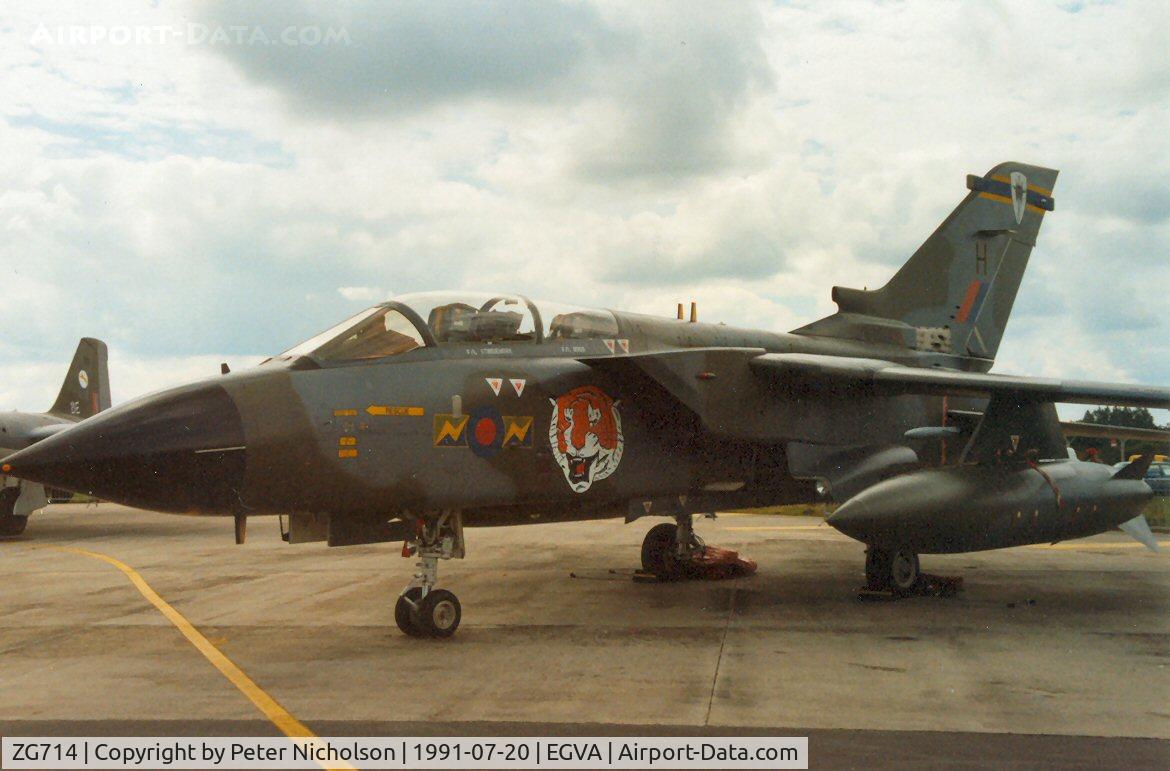 ZG714, 1990 Panavia Tornado GR.1A C/N 825/BS181/3397, Tornado GR.1A of 13 Squadron on display at the 1991 Intnl Air Tattoo at RAF Fairford.