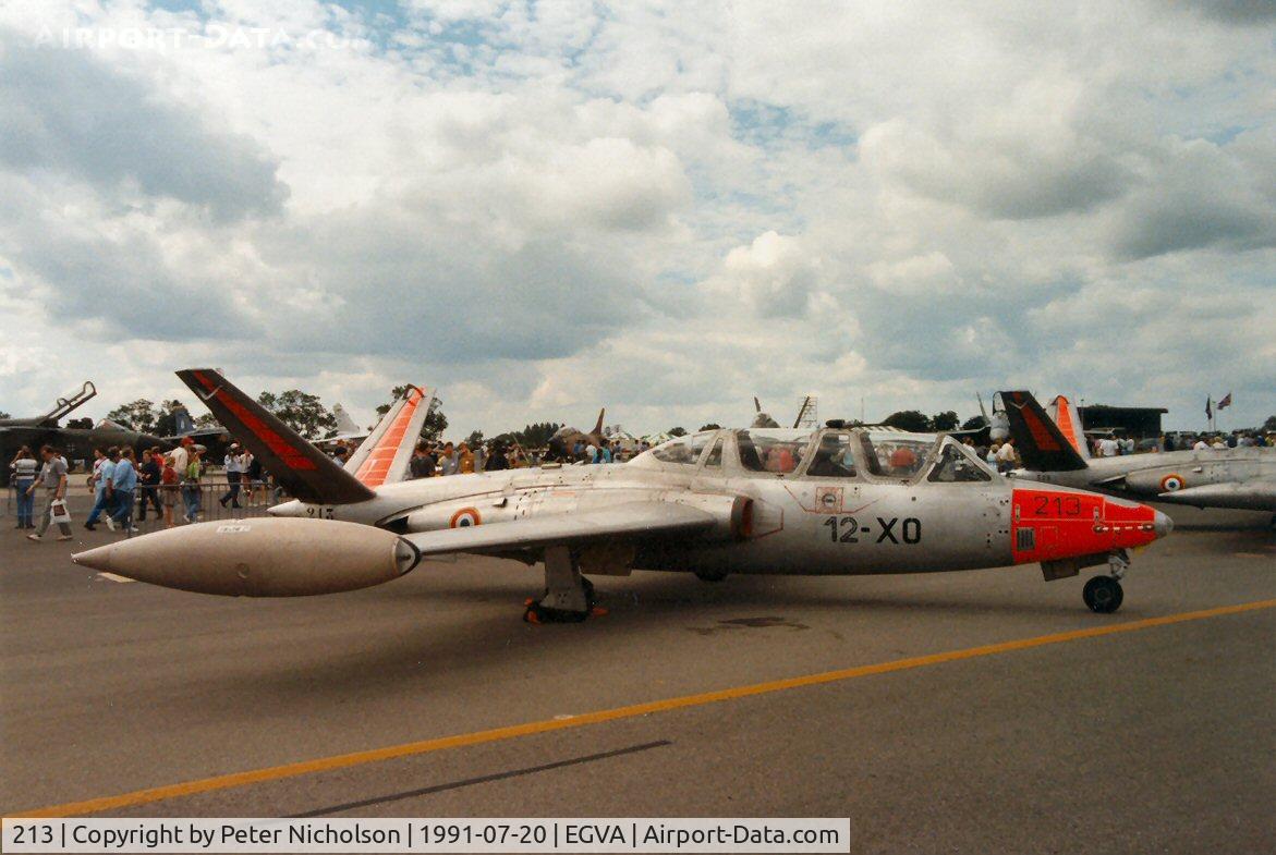 213, Fouga CM-170R Magister C/N 213, French Air Force CM-170R Magister of EC-12, callsign Raglan 43, at the 1991 Intnl Air Tattoo at RAF Fairford.