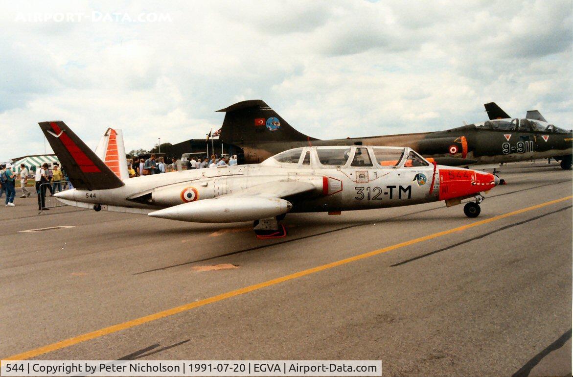 544, Fouga CM-170 Magister C/N 544, French Air Force CM-170R Magister of GI.312 at the 1991 Intnl Air Tattoo at RAF Fairford.