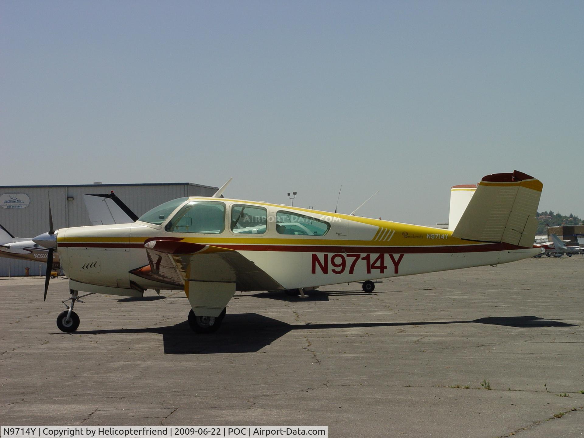 N9714Y, 1963 Beech P35 Bonanza C/N D-7120, Parked by Howard Aviation