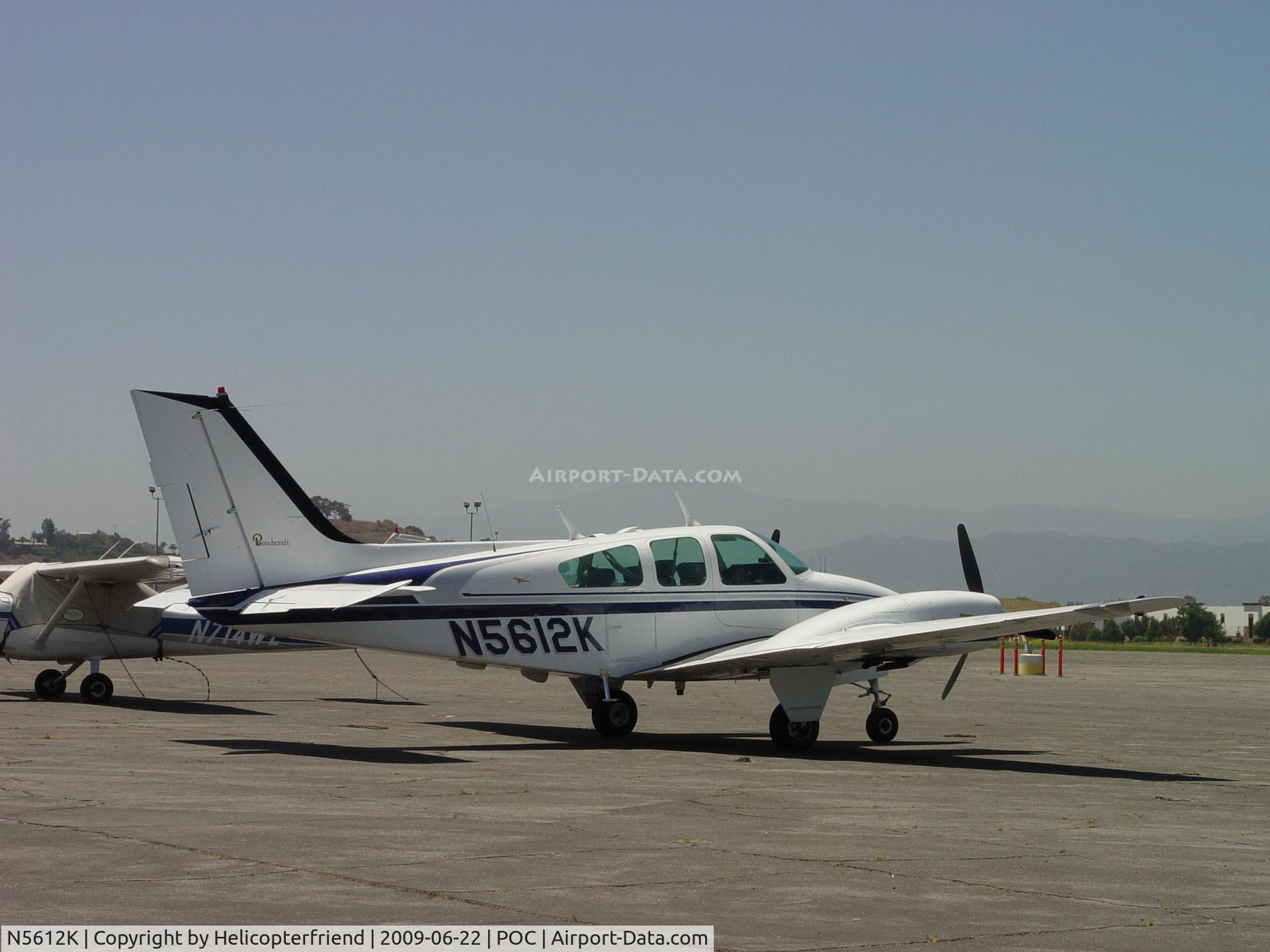 N5612K, 1964 Beech 95-B55 (T42A) Baron C/N TC-604, Parked near Howard Aviation