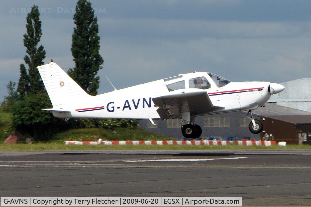 G-AVNS, 1967 Piper PA-28-180 Cherokee C/N 28-4129, Piper PA-28-140 arrives at North Weald on 2009 Air Britain Fly-in Day 1
