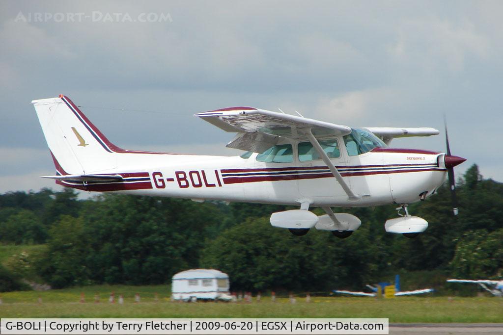 G-BOLI, 1981 Cessna 172P C/N 172-75484, Cessna 172P arrives at North Weald on 2009 Air Britain Fly-in Day 1
