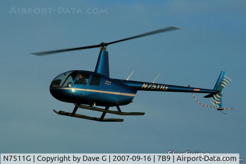 N7511G, 2006 Robinson R44 II C/N 11007, Departing Ellington, CT