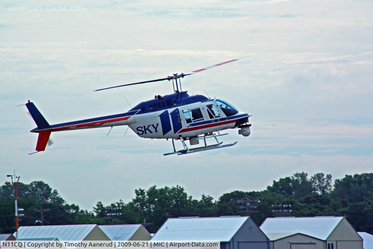 N11CQ, 1984 Bell 206B JetRanger III C/N 3778, returning from an aerial photo mission, the implosion of the Lowry Avenue Bridge over the Mississippi River.
