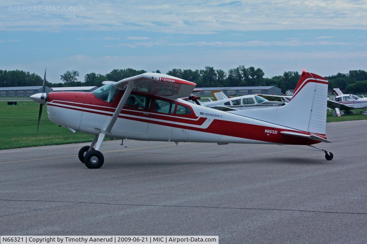 N66321, 1977 Cessna 180K Skywagon C/N 18052935, Crystal Airport Open House 2009