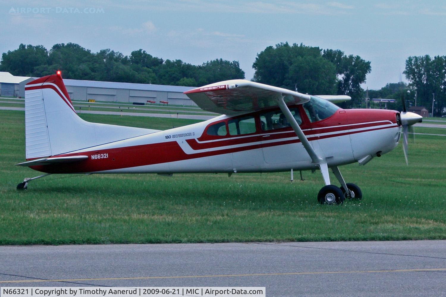 N66321, 1977 Cessna 180K Skywagon C/N 18052935, Crystal Airport Open House 2009