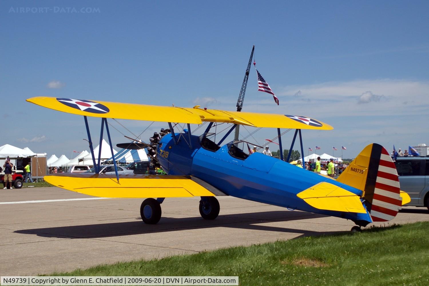N49739, 1943 Boeing A75N1(PT17) C/N 75-4462, Quad Cities Air Show, PT-17 42-16299