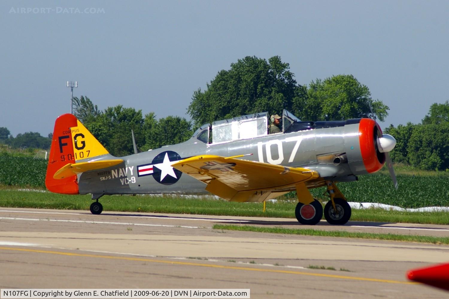 N107FG, 1944 North American AT-6D Texan C/N 121-41580, Quad Cities Air Show, AT-6D 44-80858