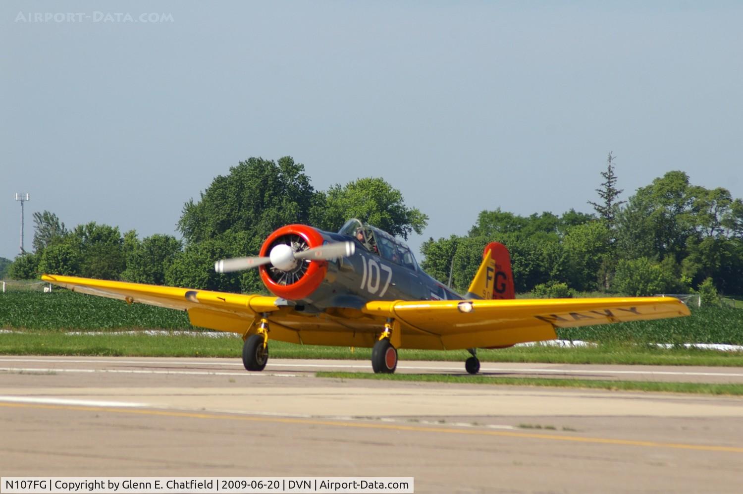 N107FG, 1944 North American AT-6D Texan C/N 121-41580, Quad Cities Air Show, AT-6D 44-80858