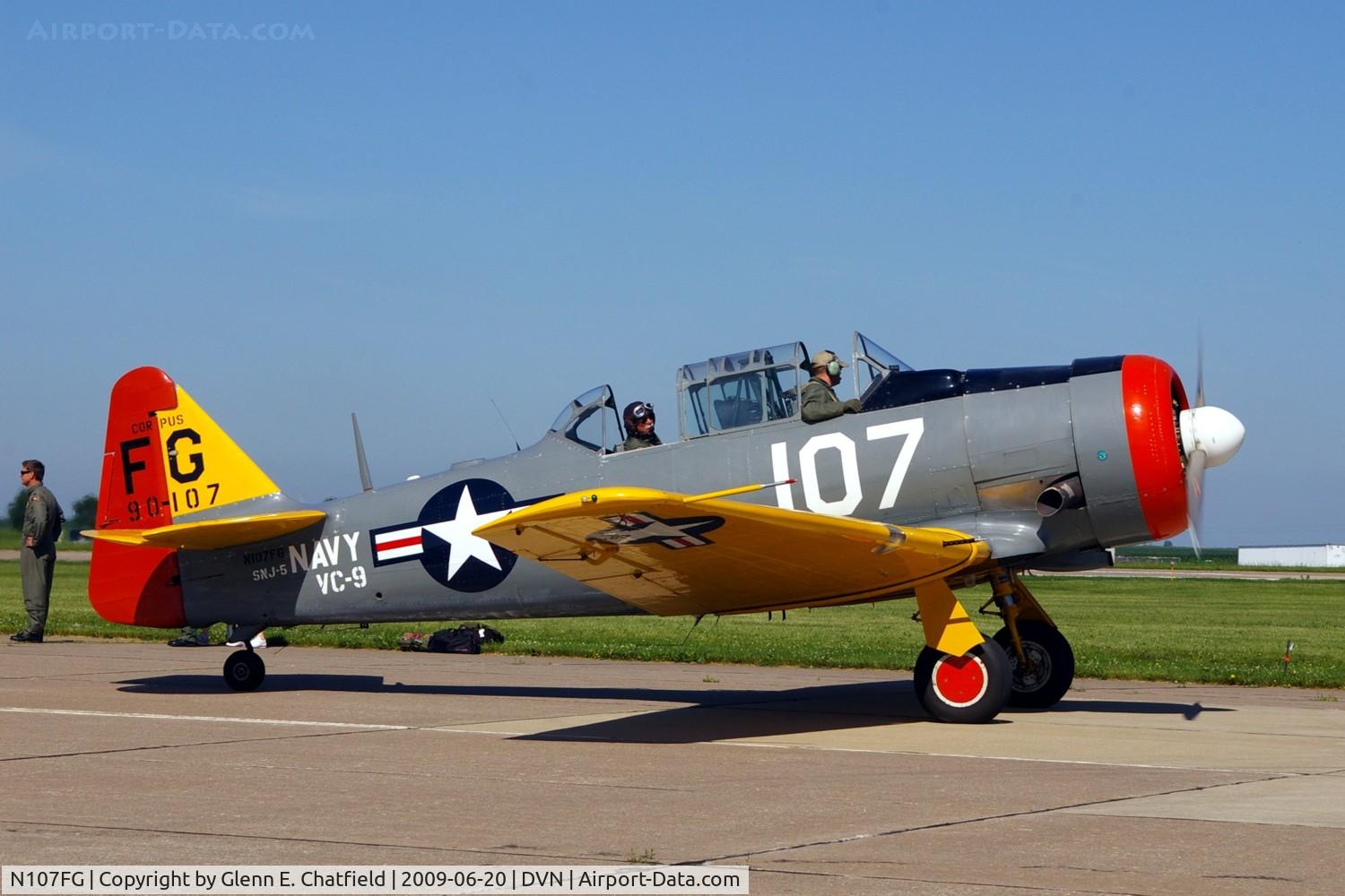 N107FG, 1944 North American AT-6D Texan C/N 121-41580, Quad Cities Air Show, AT-6D 44-80858