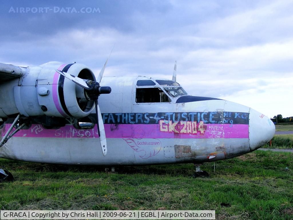 G-RACA, 1952 Percival P-57 Sea Prince T1 C/N P57/49, abandoned and slowly rotting away at the entrance to Long Marston airfield