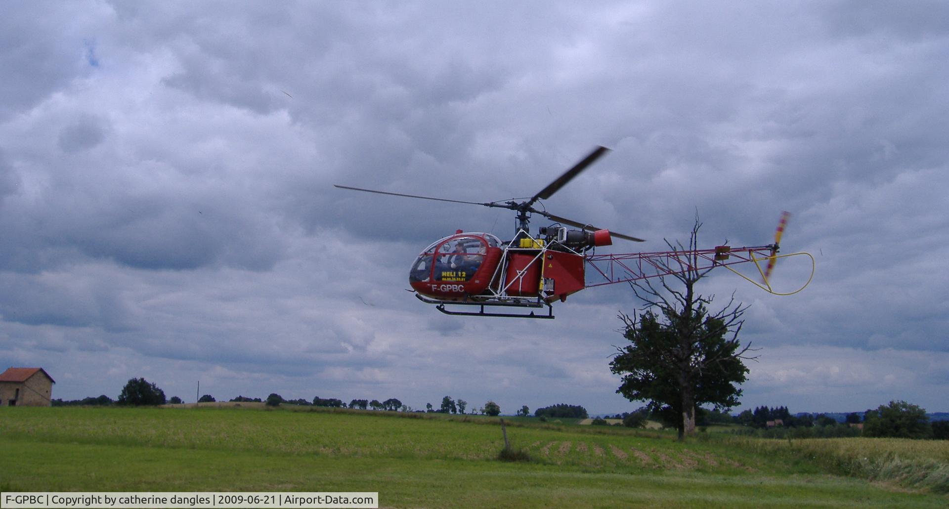 F-GPBC, Aerospatiale SE-313B Alouette II C/N 1635, bapteme de l'air