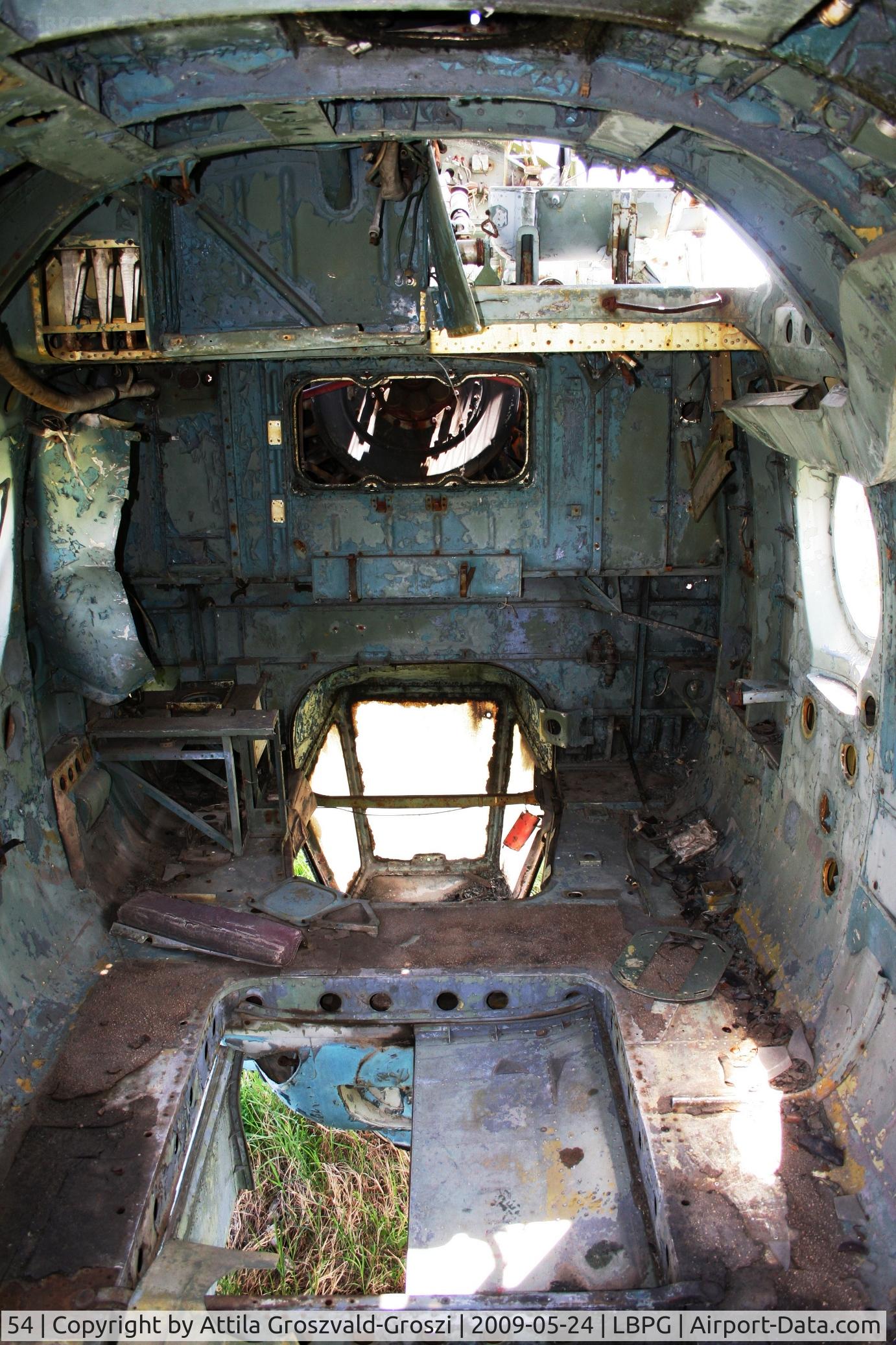54, 1959 Mil Mi-4 C/N 12112, Bulgarian Museum of Aviation, Plovdiv-Krumovo (LBPG). In the inside of the helicopter, into the direction of the cockpit.