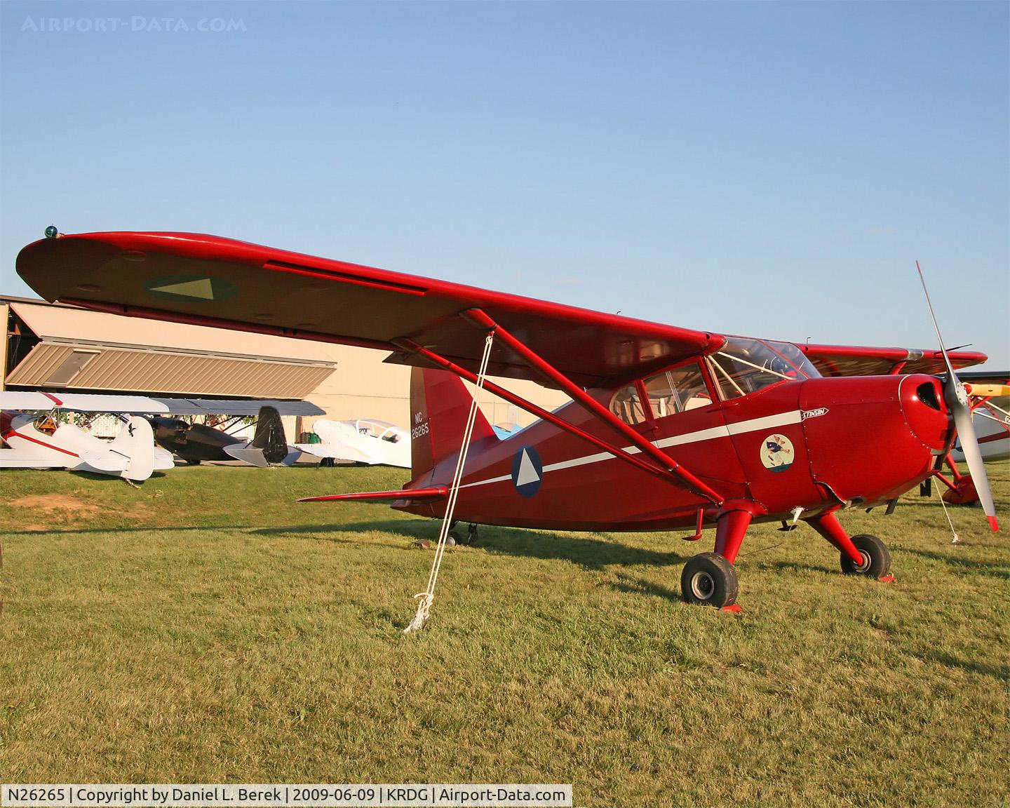 N26265, 1940 Stinson 10 C/N 7552, A beautiful classic 1940 Stinson in CAP markings shows her plumage at the Mid Atlantic Air Museum World War II airshow.