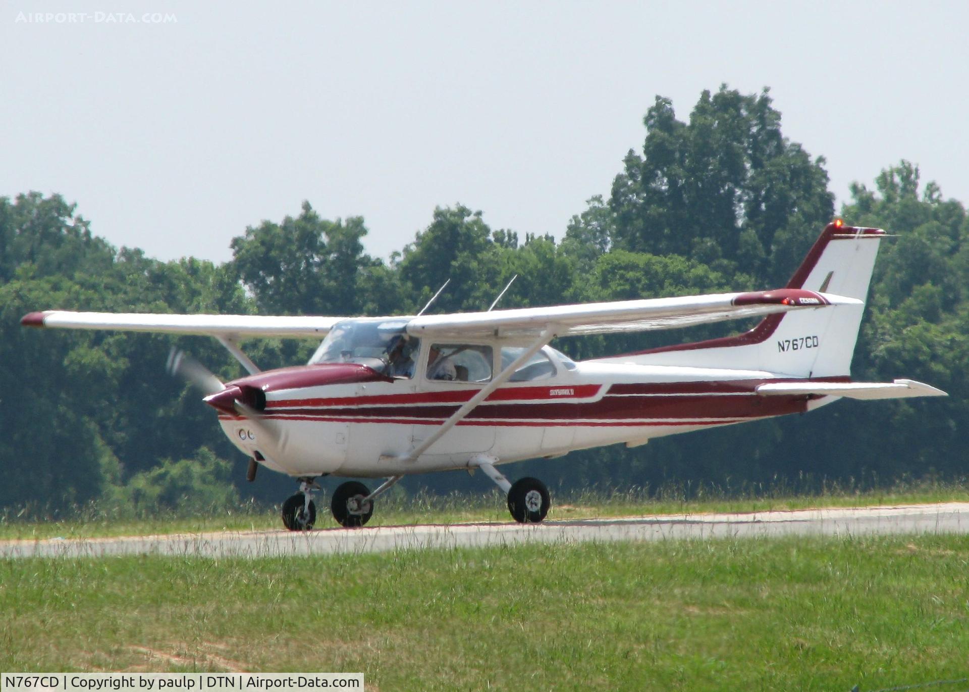 N767CD, 1979 Cessna 172N C/N 17273607, Taxiing to runway 14 at Downtown Shreveport.