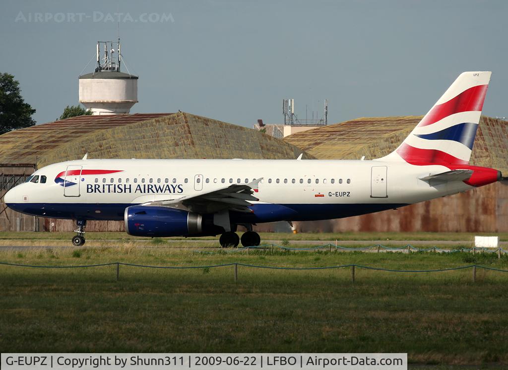 G-EUPZ, 2001 Airbus A319-131 C/N 1510, Ready for take off rwy 32R