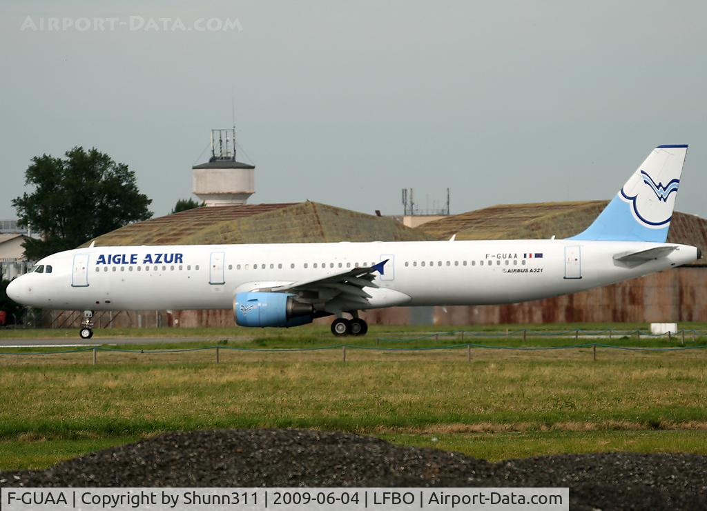 F-GUAA, 1998 Airbus A321-211 C/N 808, Ready for take off rwy 32R