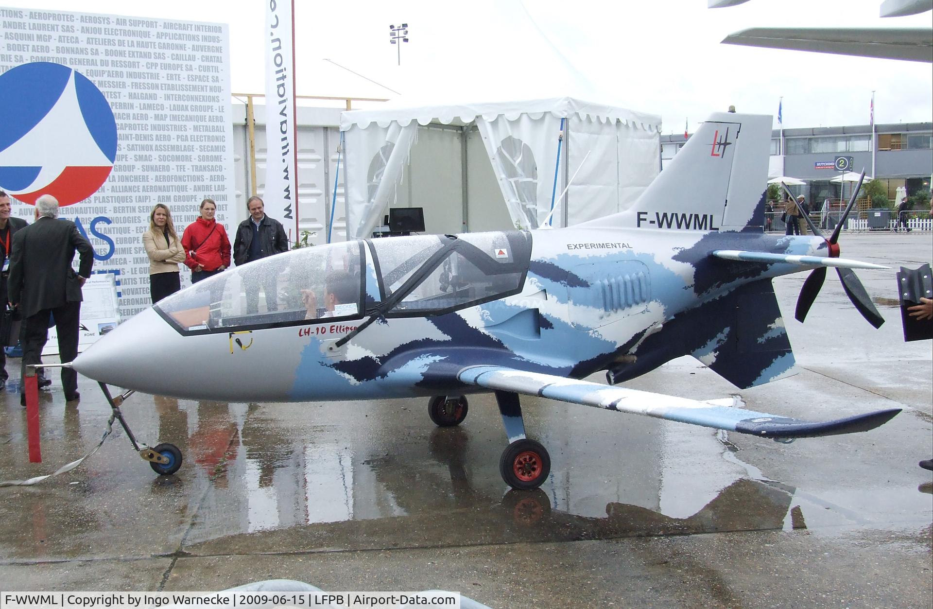 F-WWML, LH Aviation LH-10 Ellipse C/N Not found F-WWML, LH LH-10 Ellipse at the Aerosalon 2009, Paris