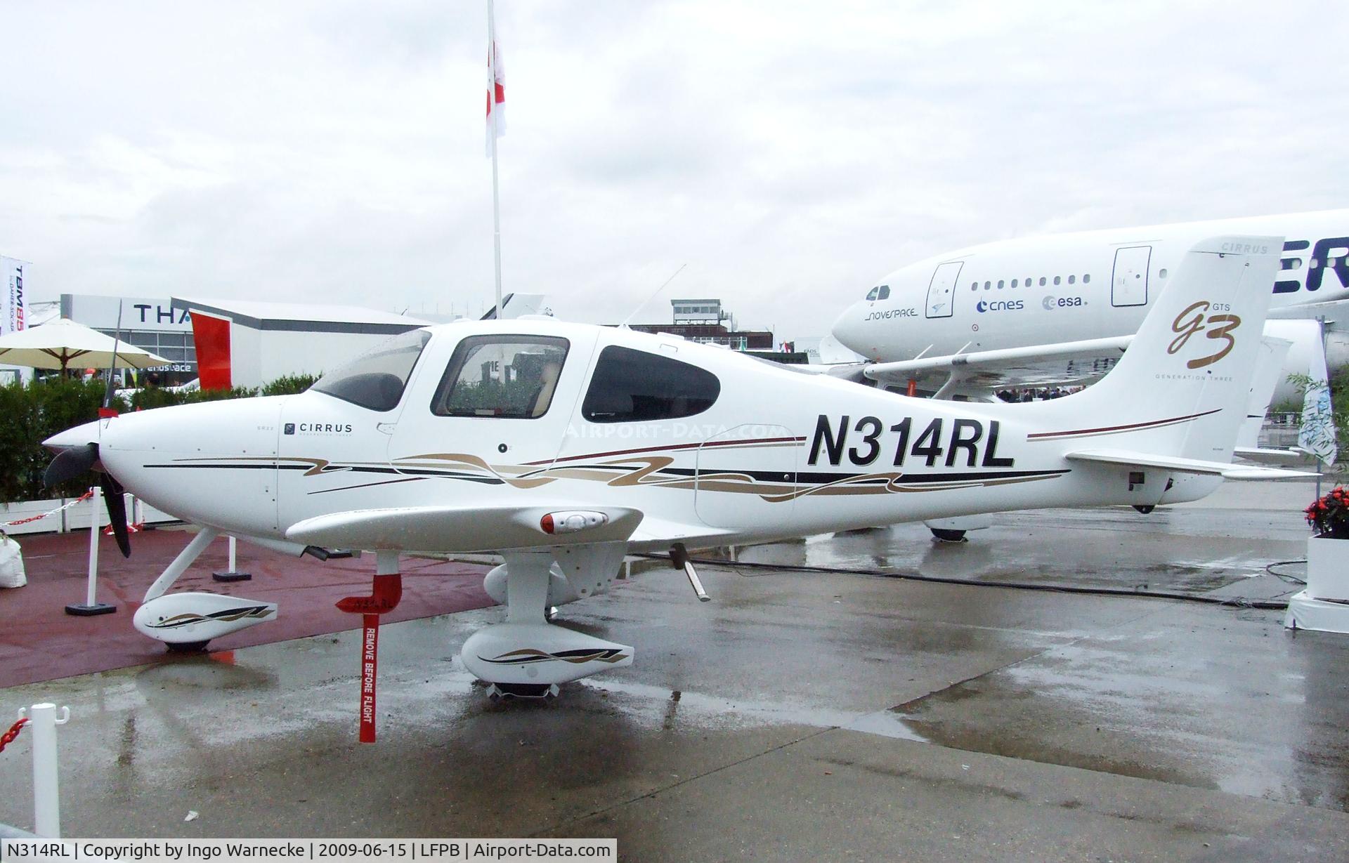 N314RL, 2008 Cirrus SR22 G3 GTS C/N 3083, Cirrus SR22 G3 GTS at the Aerosalon 2009, Paris
