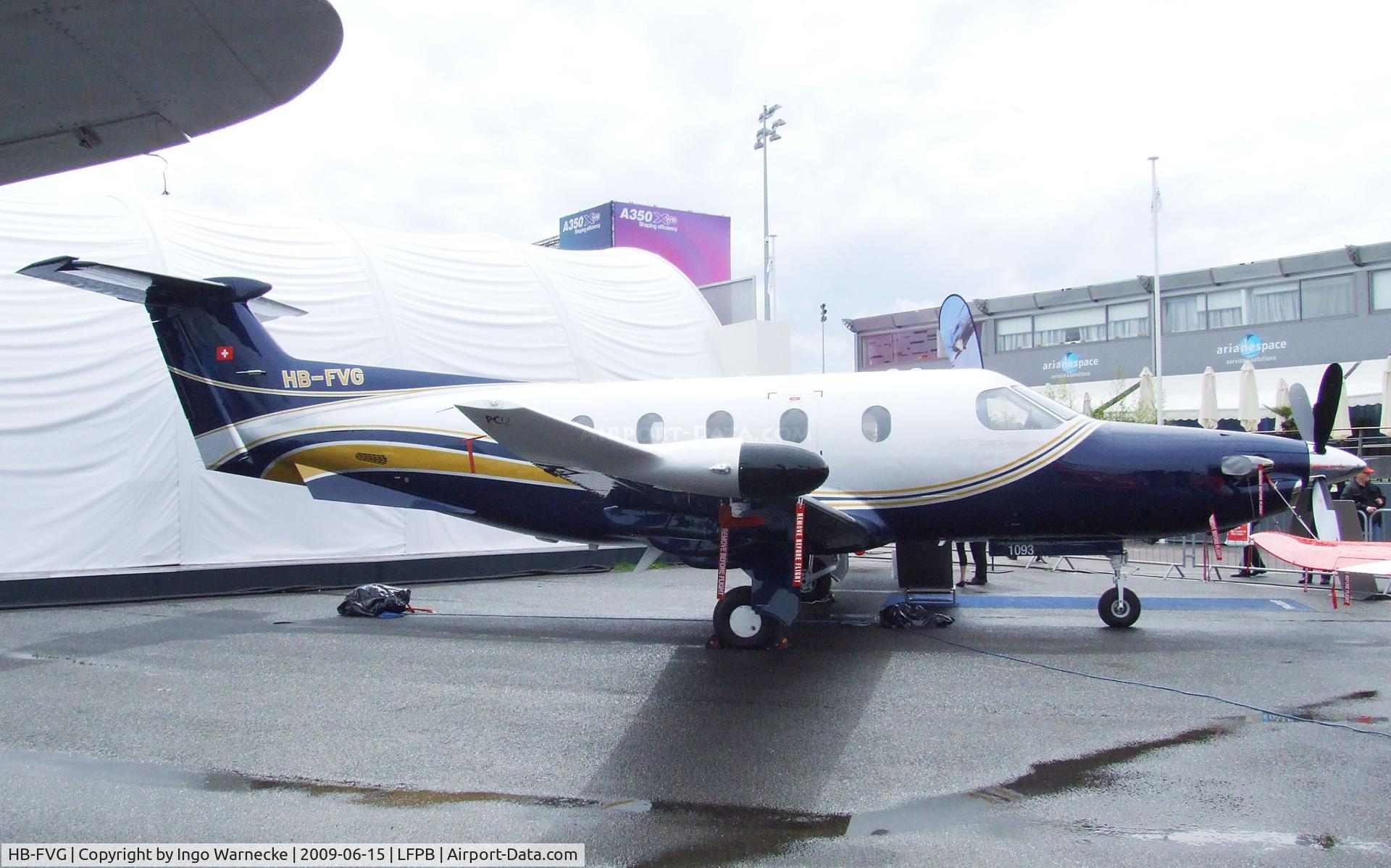 HB-FVG, 2008 Pilatus PC-12/47E C/N 1083, Pilatus PC-12 at the Aerosalon 2009, Paris