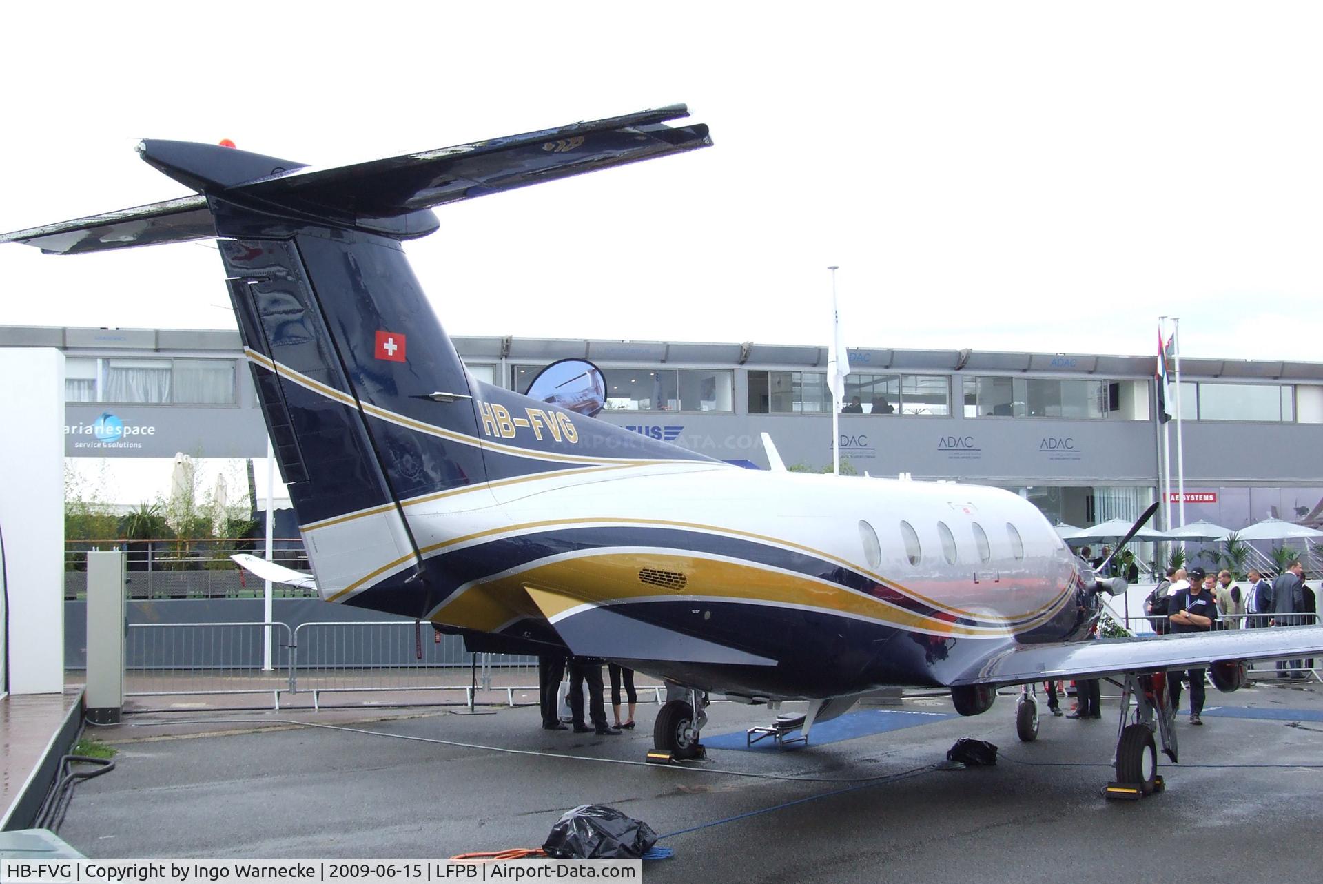 HB-FVG, 2008 Pilatus PC-12/47E C/N 1083, Pilatus PC-12 at the Aerosalon 2009, Paris