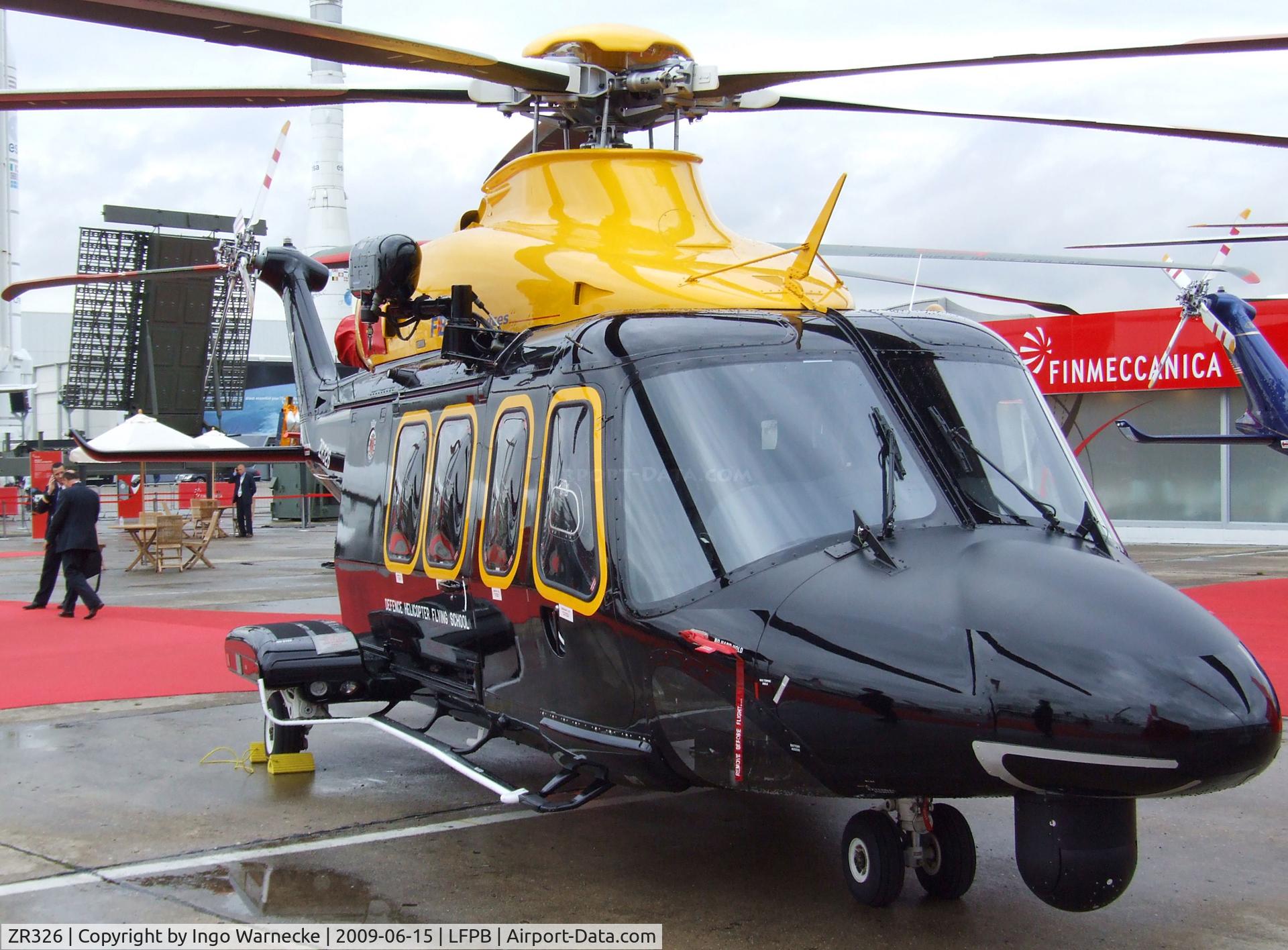 ZR326, 2009 AgustaWestland AW-139 C/N 31223, AgustaWestland AW139 of FB HeliServices for RAF / DHFS at the Aerosalon 2009, Paris