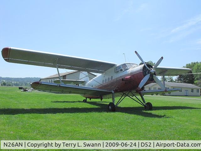 N26AN, 1987 Antonov (PZL-Mielec) An-2R C/N 1G226-56, Parked at 1941 HAG at Geneseo.
