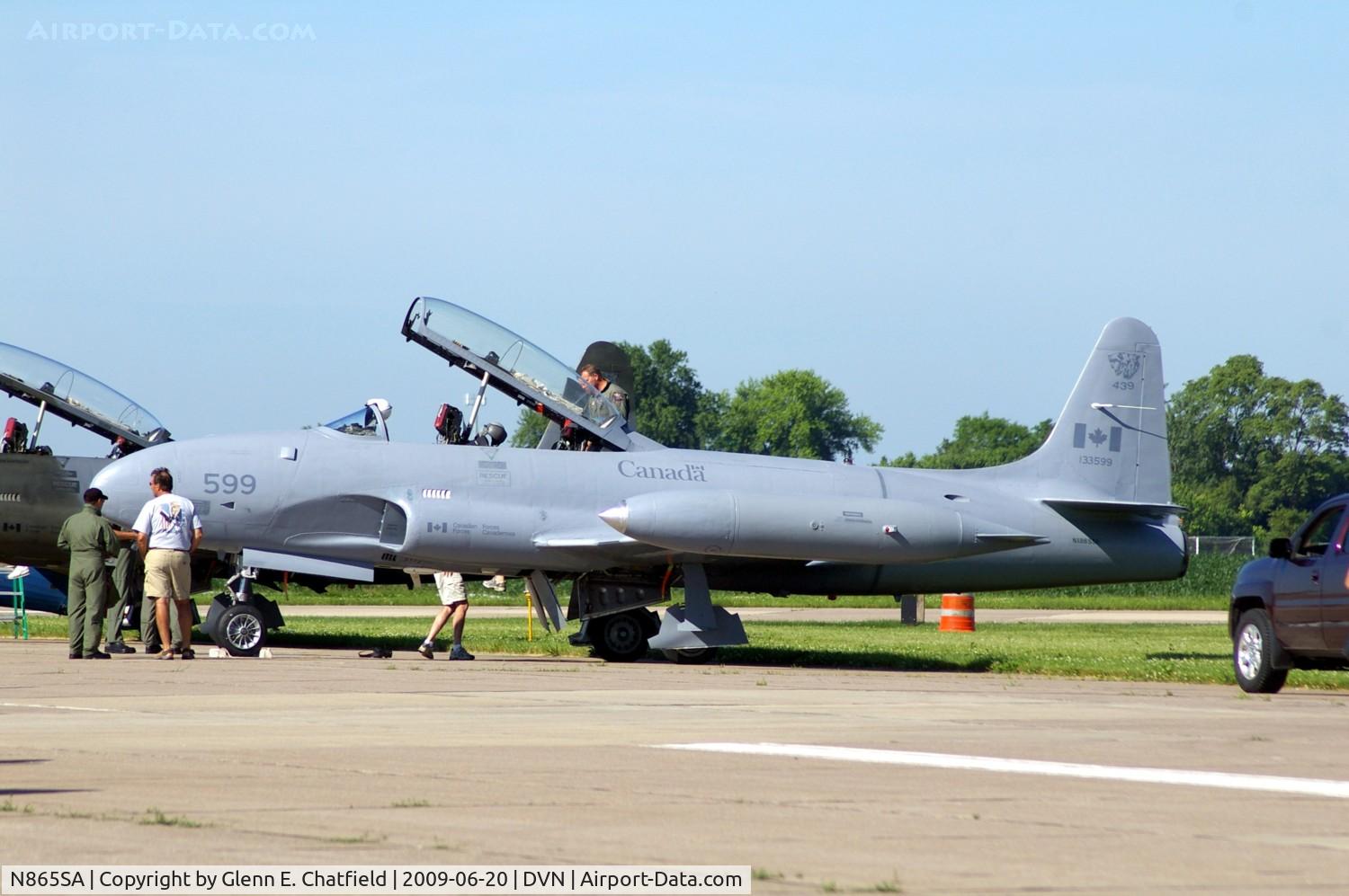 N865SA, 1957 Canadair CT-133 Silver Star 3 C/N T33-599 (133599), Quad Cities Air Show