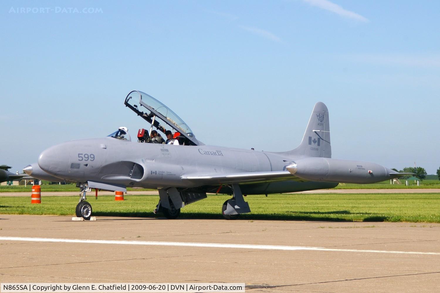 N865SA, 1957 Canadair CT-133 Silver Star 3 C/N T33-599 (133599), Quad Cities Air Show