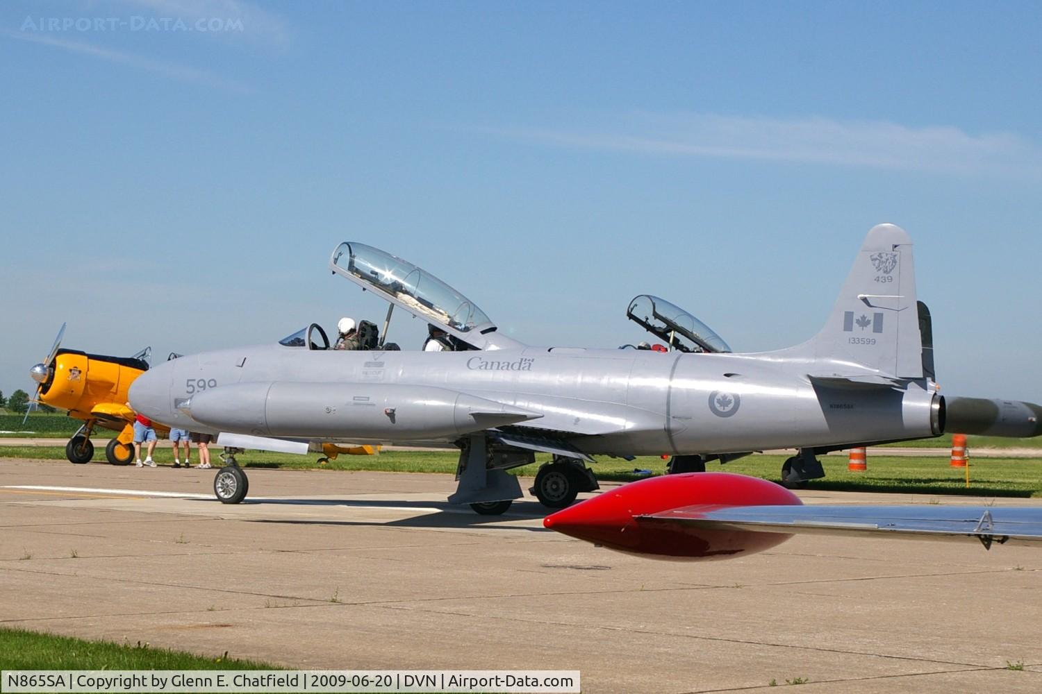 N865SA, 1957 Canadair CT-133 Silver Star 3 C/N T33-599 (133599), Quad Cities Air Show