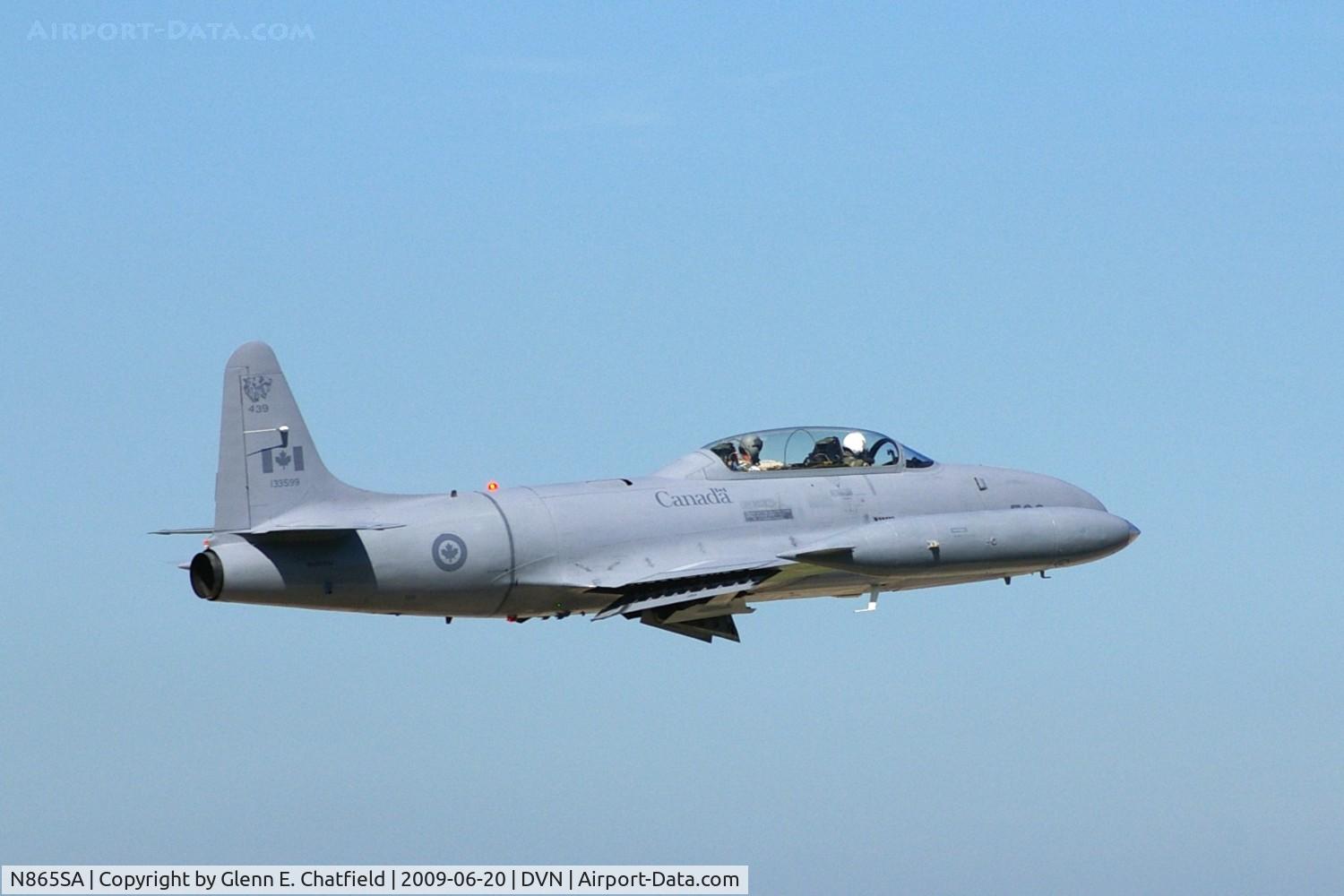 N865SA, 1957 Canadair CT-133 Silver Star 3 C/N T33-599 (133599), Quad Cities Air Show