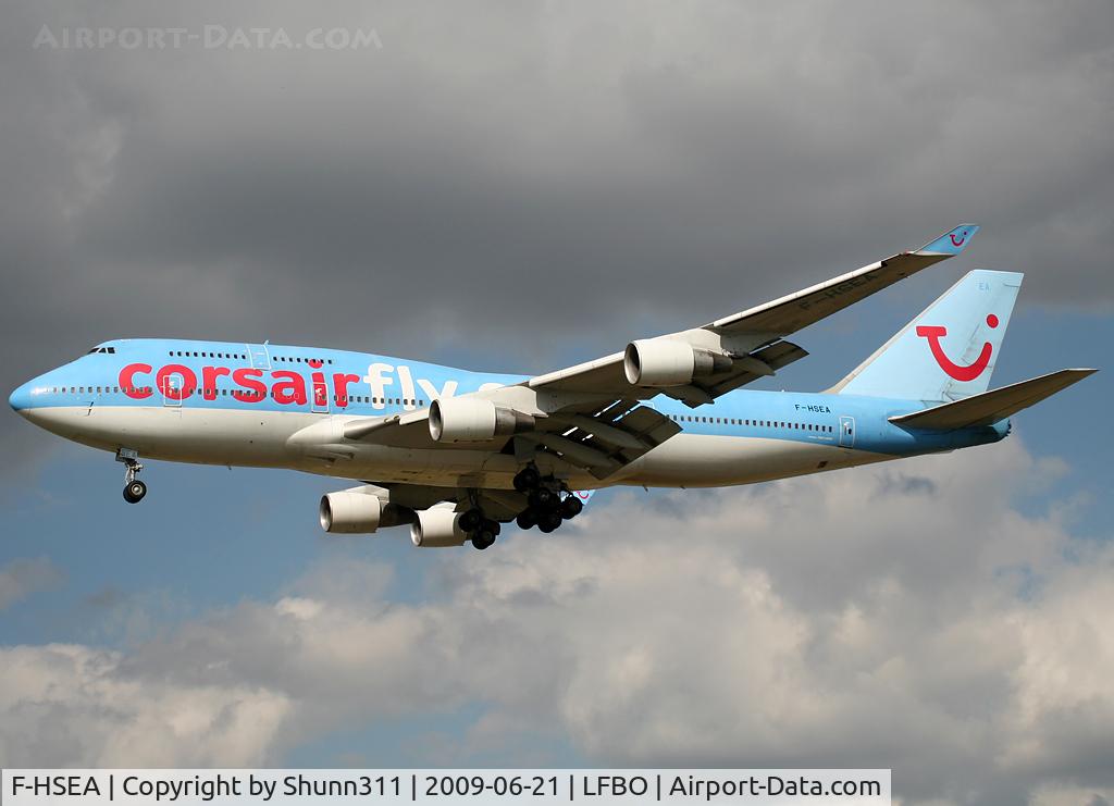 F-HSEA, 1992 Boeing 747-422 C/N 26877, Landing rwy 32L