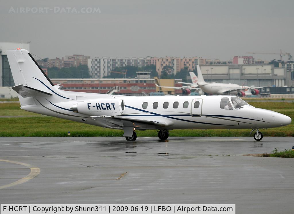 F-HCRT, 1981 Cessna 550 Citation II C/N 550-0257, Taxiing to the General Aviation area...