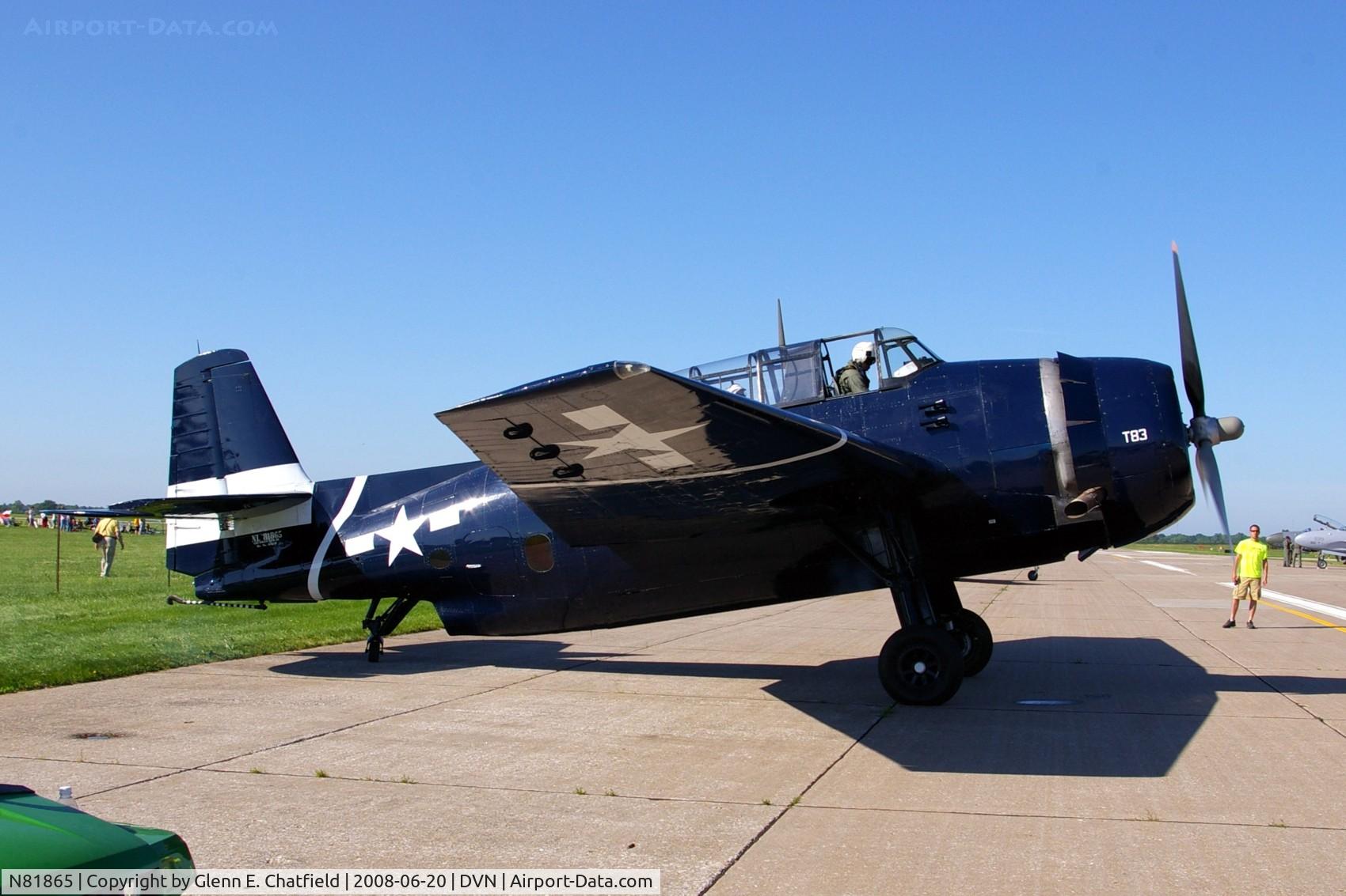 N81865, 1945 Grumman TBM-3E Avenger C/N 5632, Quad Cities Air Show