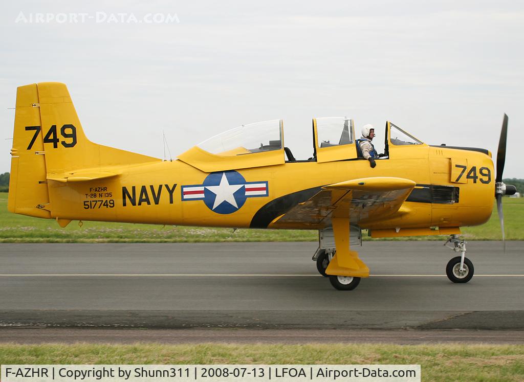 F-AZHR, North American T-28A Fennec C/N 174-602, Taxiing after his show during LFOA Airshow 2008