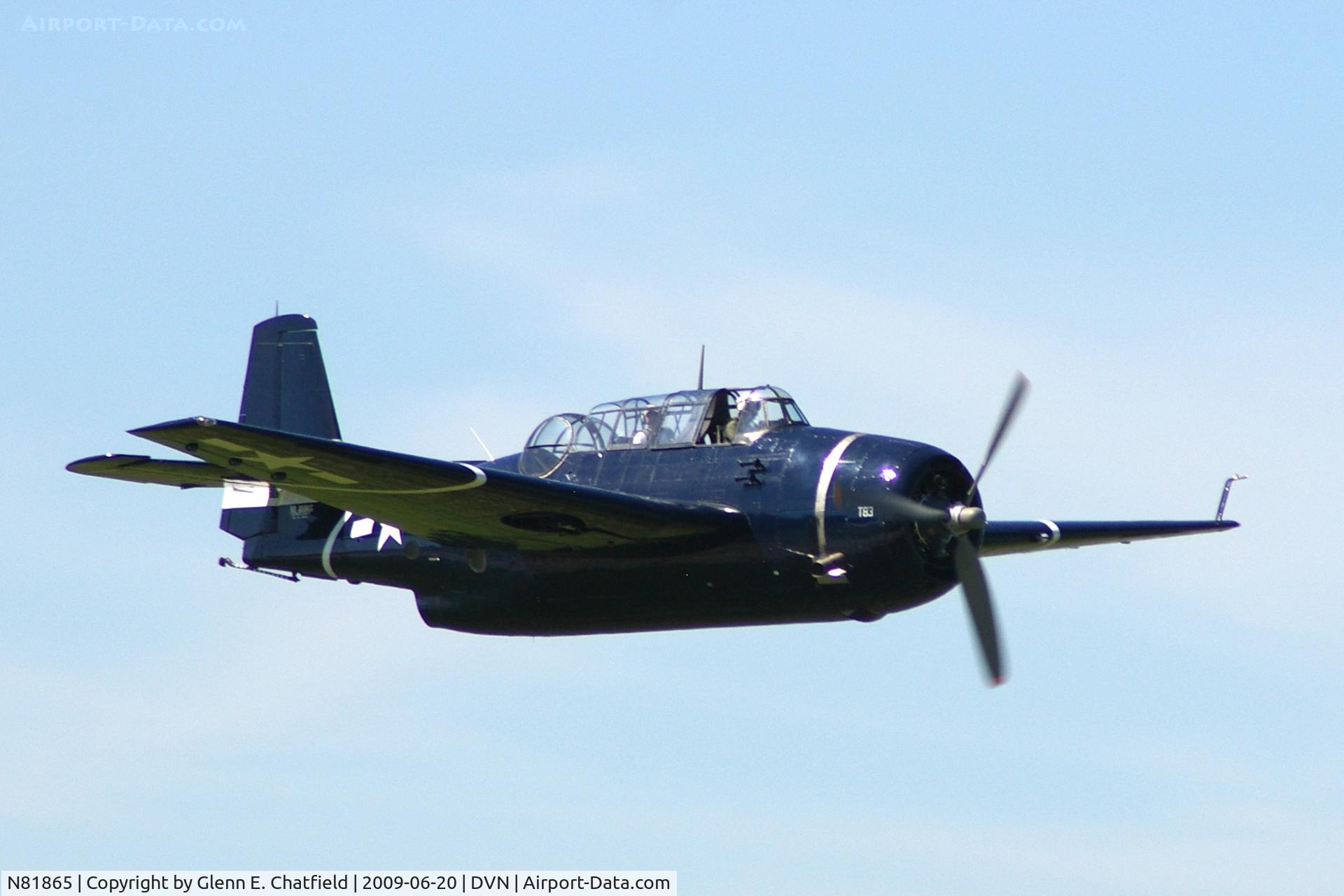 N81865, 1945 Grumman TBM-3E Avenger C/N 5632, Quad Cities Air Show