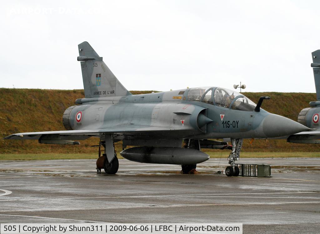 505, Dassault Mirage 2000B C/N 505, Parked before his show during LFBC Airshow 2009