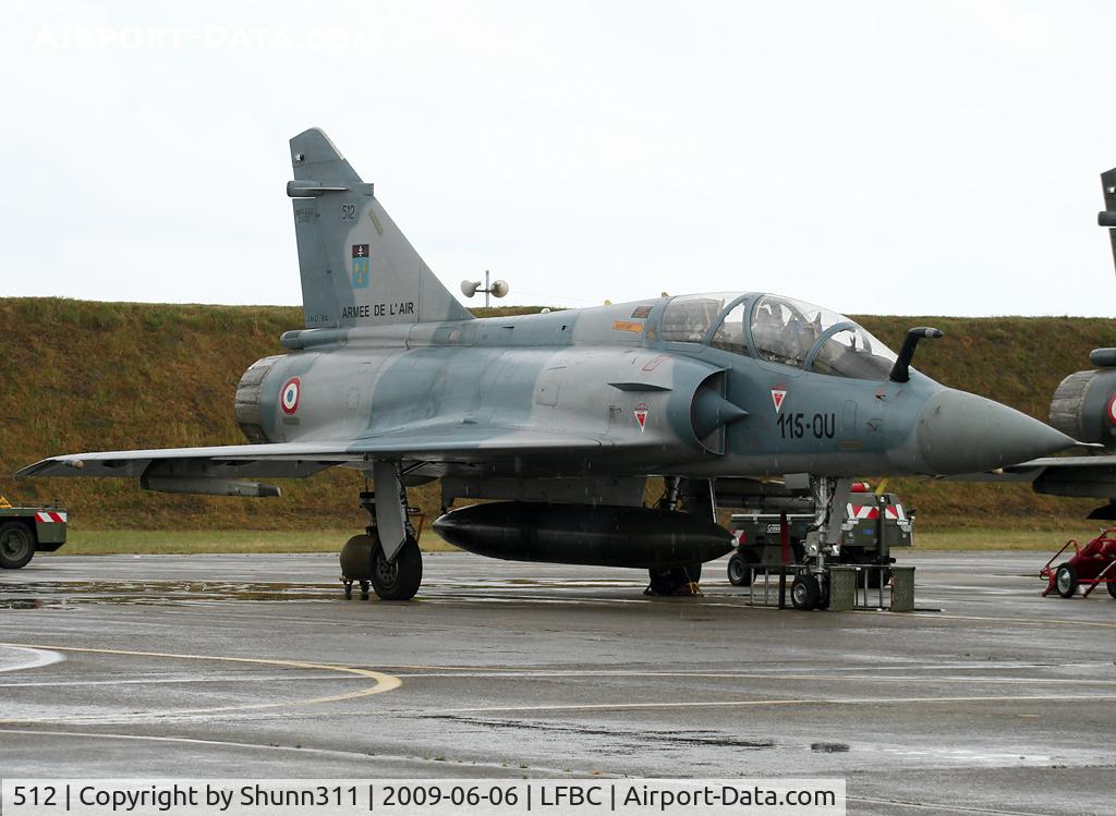 512, Dassault Mirage 2000B C/N 145, Parked before his show during LFBC Airshow 2009