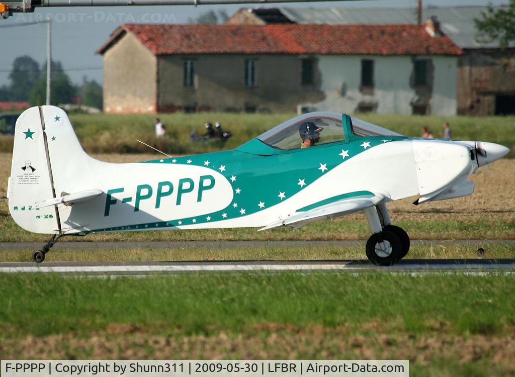 F-PPPP, 1969 Jurca MJ-2D Tempete C/N 26, Departing after LFBR Airshow 2009