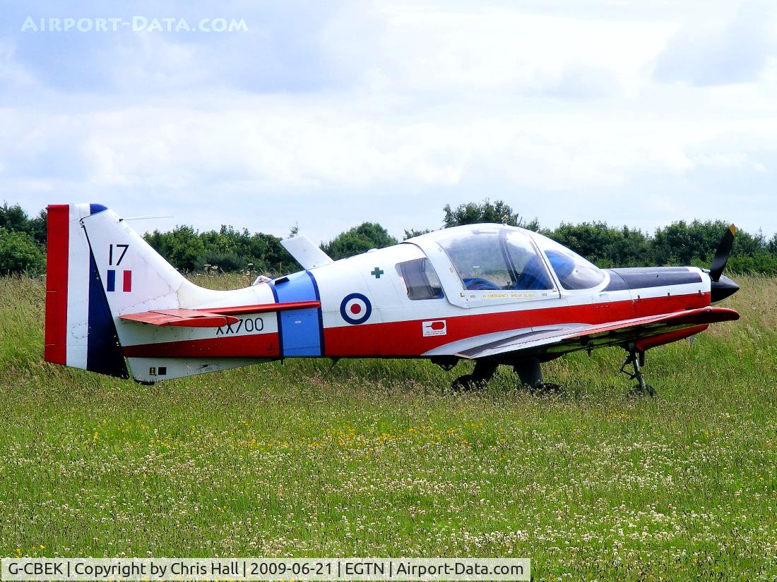 G-CBEK, 1975 Scottish Aviation Bulldog T.1 C/N BH120/349, wearing it ex RAF id XX700
