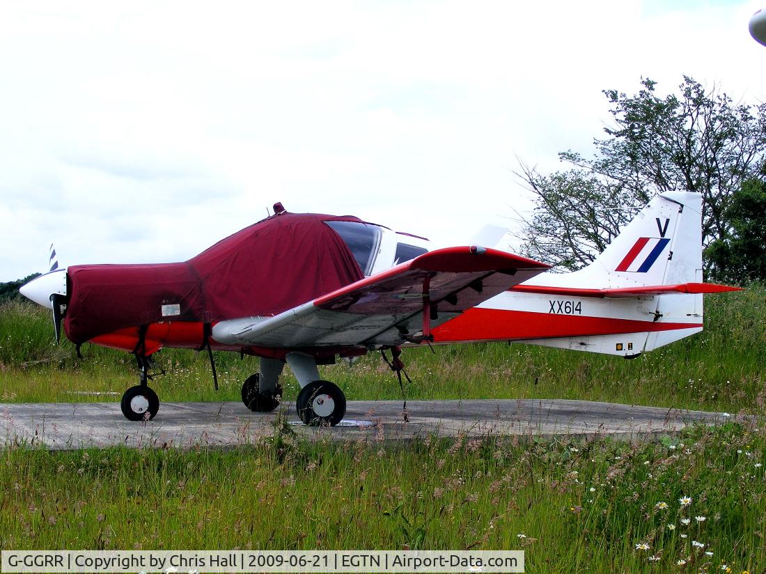G-GGRR, 1974 Scottish Aviation Bulldog T.1 C/N BH120/272, wearing it ex RAF id XX614