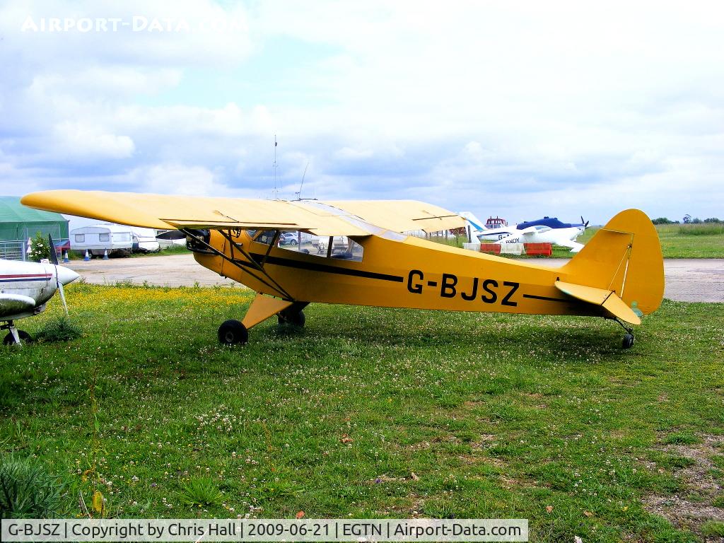 G-BJSZ, 1944 Piper L-4H Grasshopper (J3C-65D) C/N 11874, at Enstone Airfield, Previous ID: D-EHID