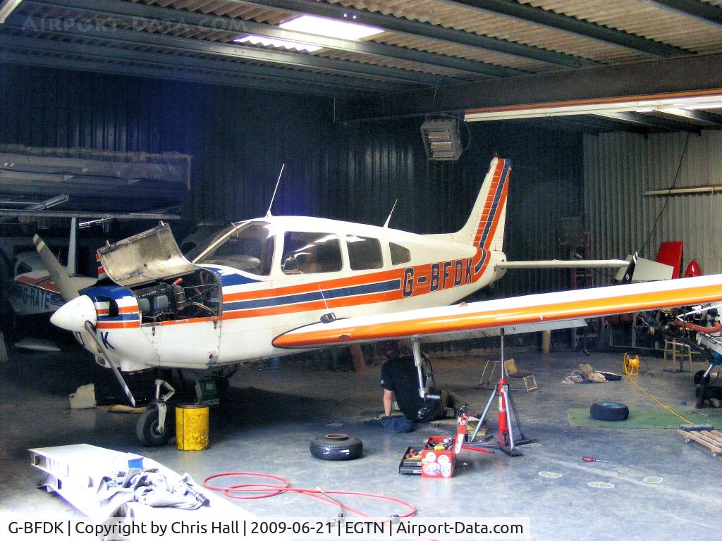 G-BFDK, 1977 Piper PA-28-161 Cherokee Warrior II C/N 28-7816010, at Enstone Airfield, Previous ID: N40061