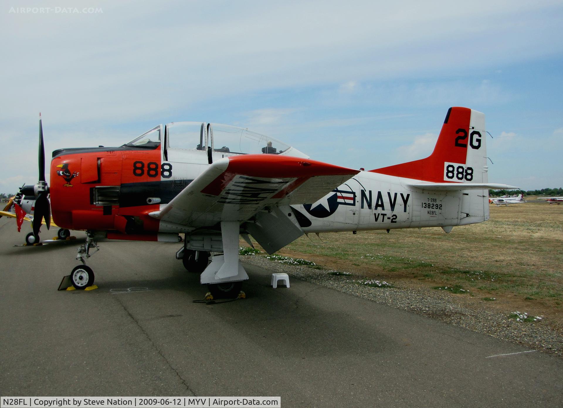 N28FL, 1955 North American T-28B Trojan C/N 200-363, 1955 North American T-28B, c/n: 138292 painted as VT-2 2G-888 red/white cs @ Golden West EAA Fly-in