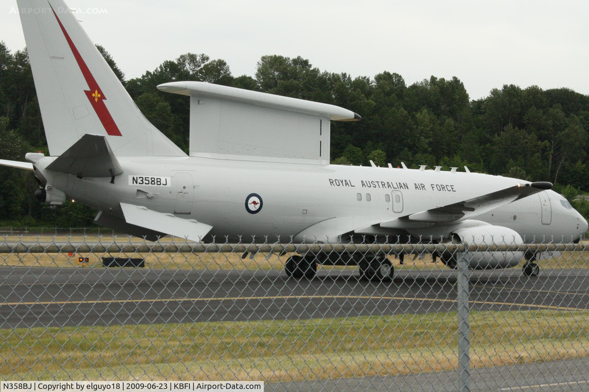 N358BJ, 2002 Boeing E-7A Wedgetail (737-7ES) C/N 33542, BACK FROM A TEST FLIGHT