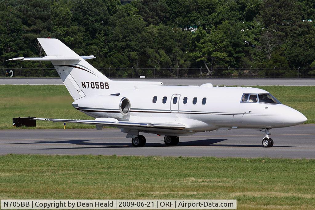 N705BB, 1984 British Aerospace BAe.125-800A C/N 258015, Co-Mo, LLC's 1984 British Aerospace BAe-125-800A N705BB taxiing to Landmark via Taxiway 