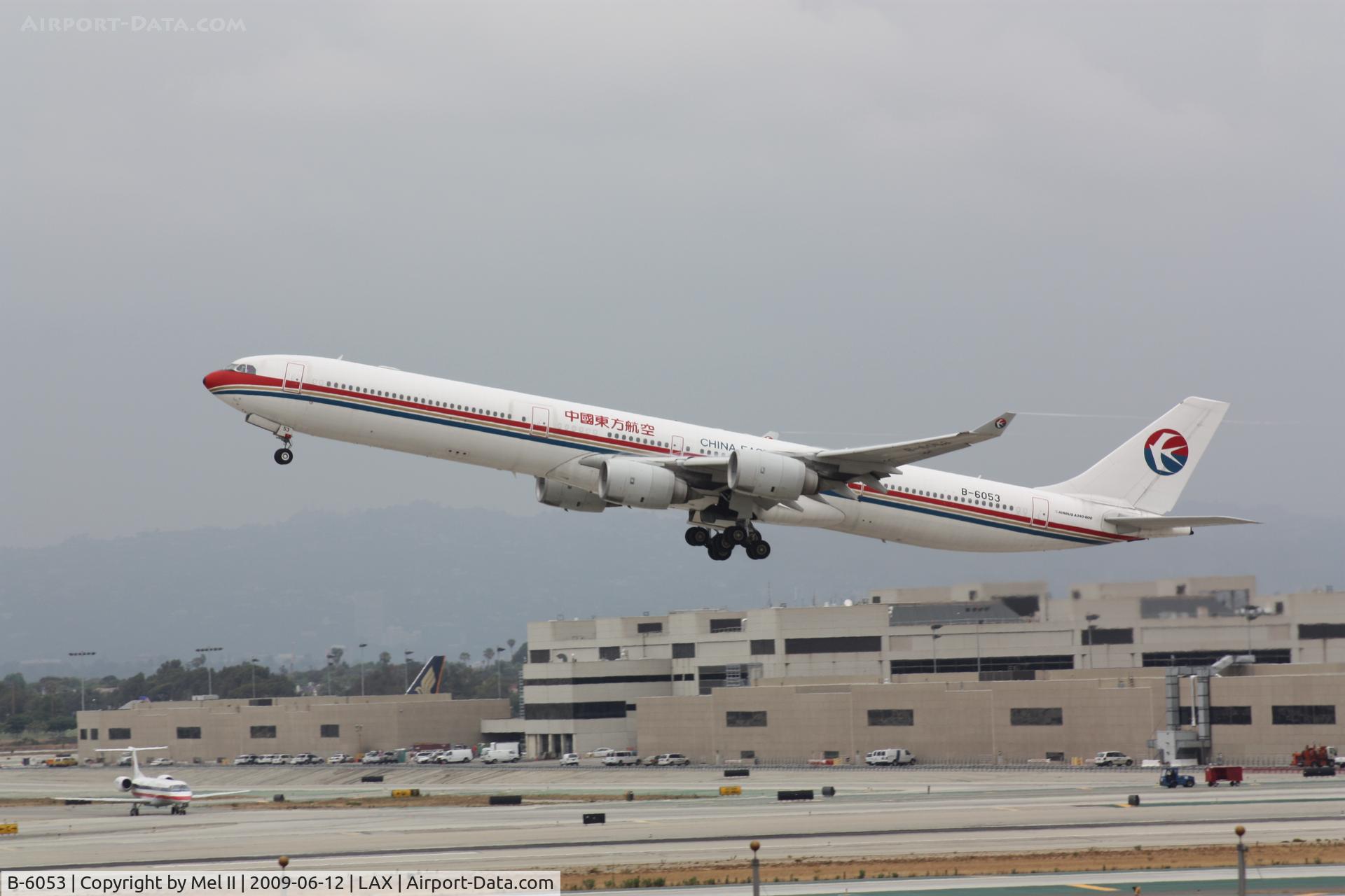 B-6053, 2004 Airbus A340-642 C/N 577, CES586 - KLAX-ZSPD - Departing RWY 25R